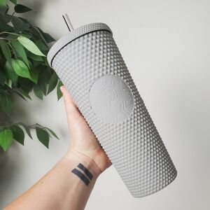 Starbucks Indonesia Matte Gray Studded Cold Cup Tumbler 24oz Overseas